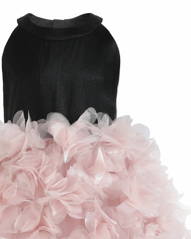 kids atelier tulleen Pink Valentina Tulle Bow Gown