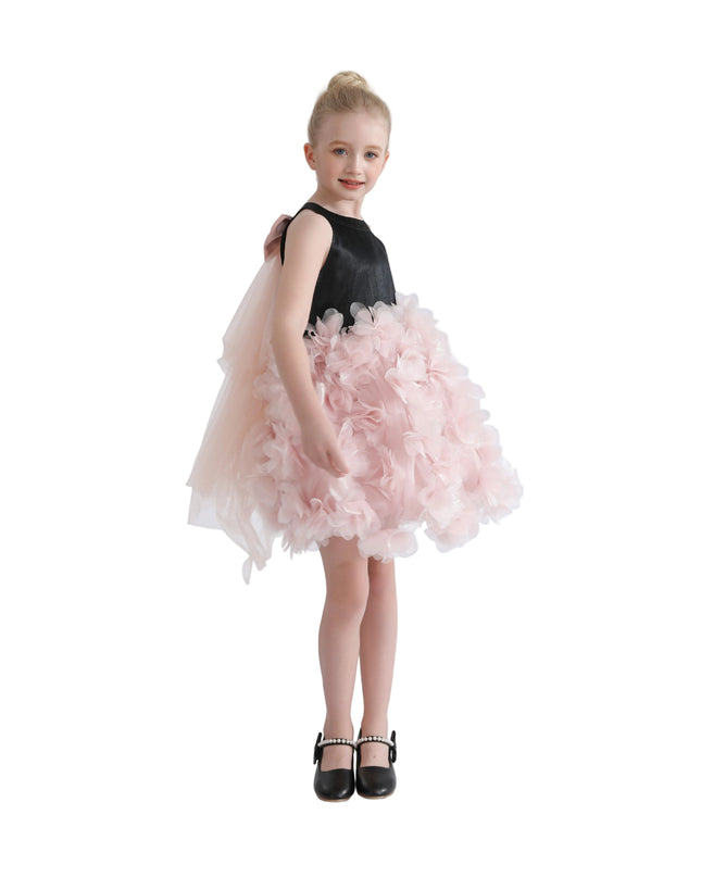 kids atelier tulleen Pink Valentina Tulle Bow Gown