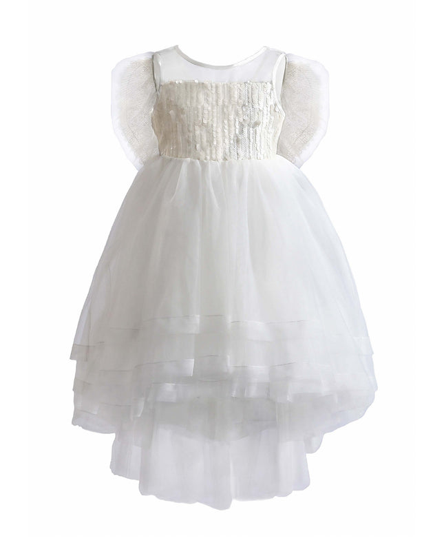 kids atelier tulleen White Novalie Layered Tulle Dress