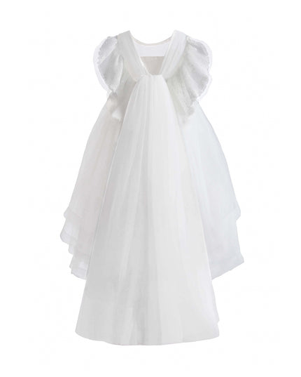 kids atelier tulleen White Novalie Layered Tulle Dress