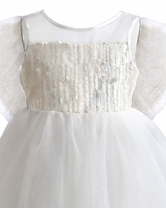 kids atelier tulleen White Novalie Layered Tulle Dress