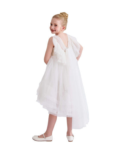 kids atelier tulleen White Novalie Layered Tulle Dress