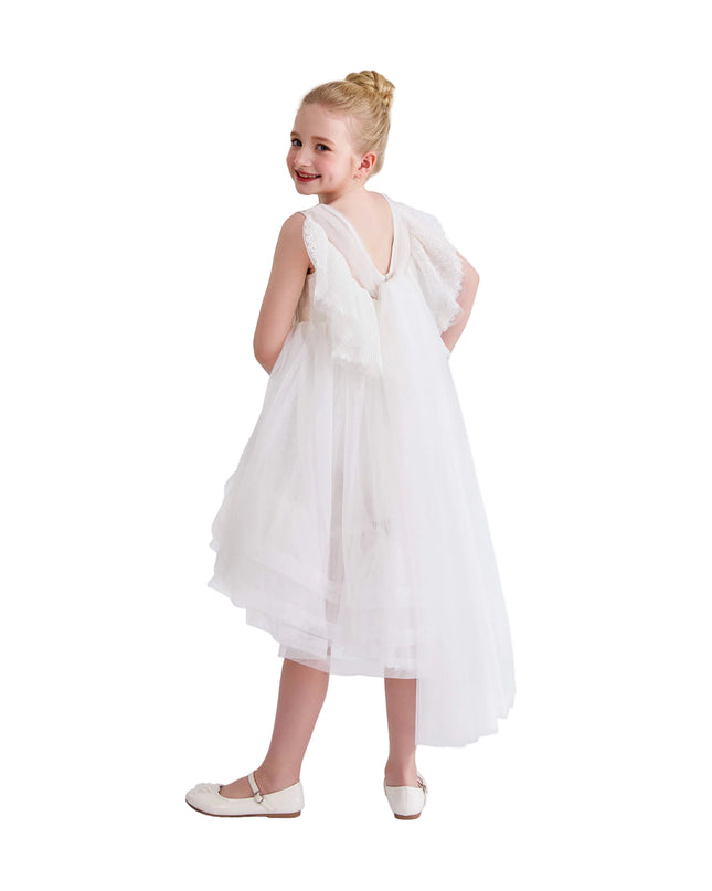kids atelier tulleen White Novalie Layered Tulle Dress