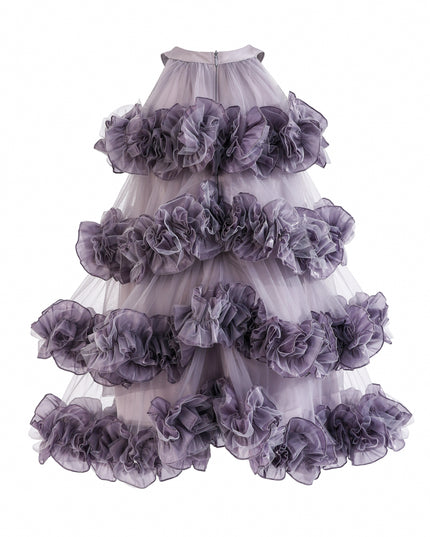 kids atelier tulleen Purple Elysia Tiered Ruffle Dress