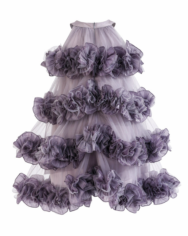kids atelier tulleen Purple Elysia Tiered Ruffle Dress