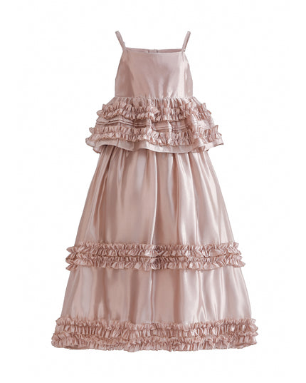 kids atelier tulleen Light Pink Calista Ruffle Skirt Set