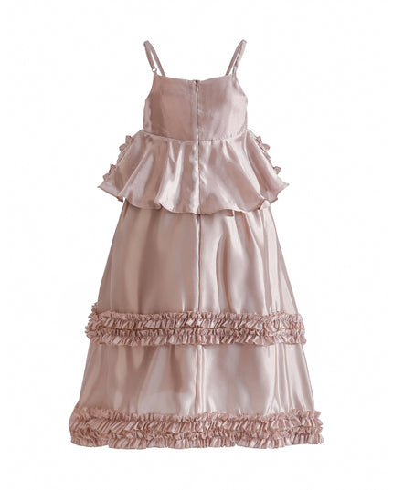 kids atelier tulleen Light Pink Calista Ruffle Skirt Set