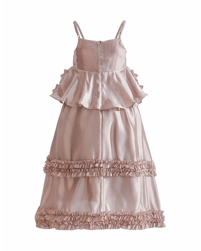 kids atelier tulleen Light Pink Calista Ruffle Skirt Set