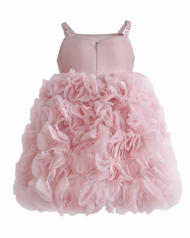 kids atelier tulleen Pink Arabella Glitter Ruffle Dress