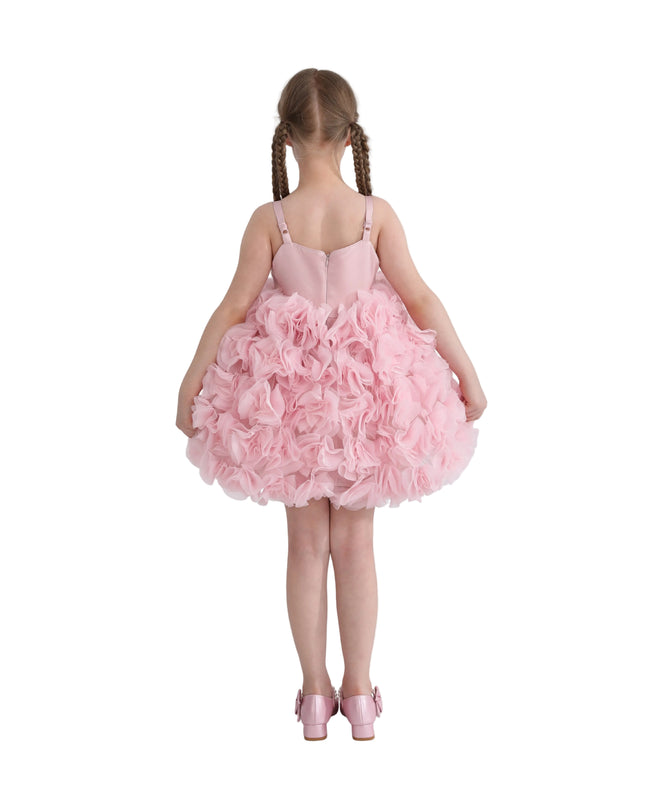 kids atelier tulleen Pink Arabella Glitter Ruffle Dress