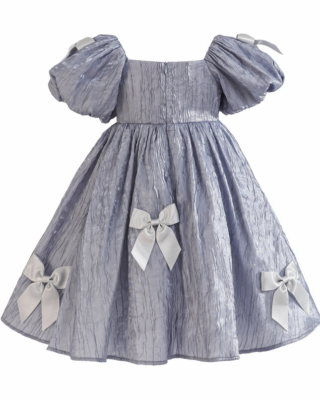 kids atelier tulleen Blue Clarissa Bow Party Dress