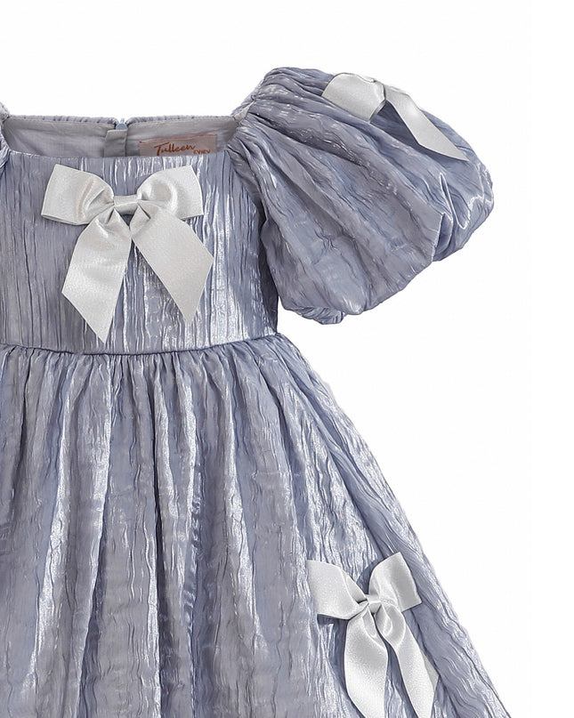 kids atelier tulleen Blue Clarissa Bow Party Dress