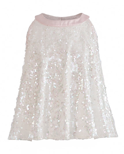 kids atelier tulleen Pink Sylvara Sequin Ruffle Skirt Set