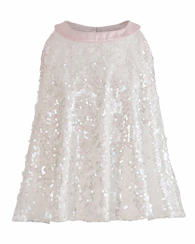 kids atelier tulleen Pink Sylvara Sequin Ruffle Skirt Set
