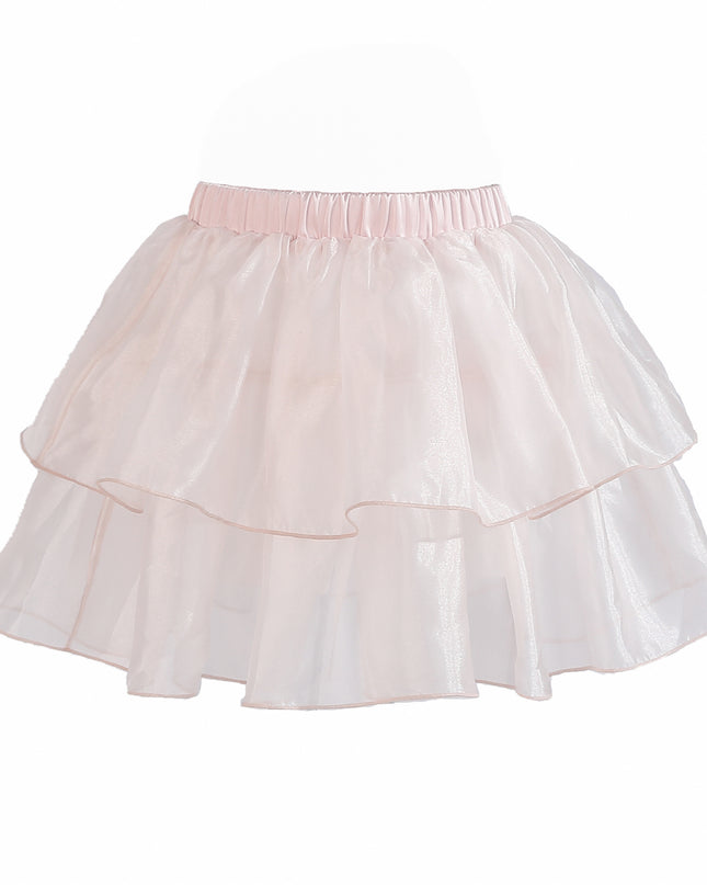 kids atelier tulleen Pink Sylvara Sequin Ruffle Skirt Set