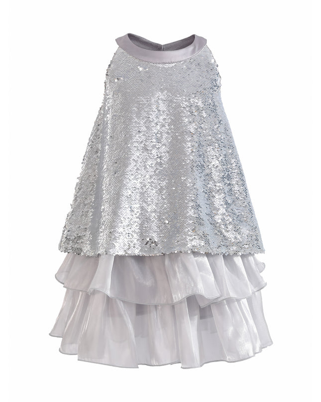 kids atelier tulleen Purple Sylvara Sequin Ruffle Skirt Set