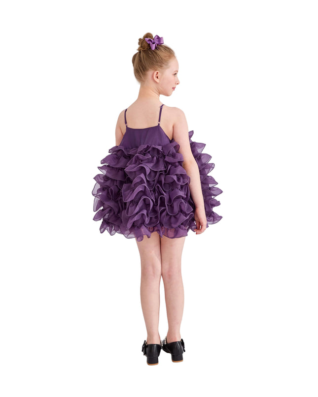 kids atelier tulleen Purple Vionara Ruffle Dress