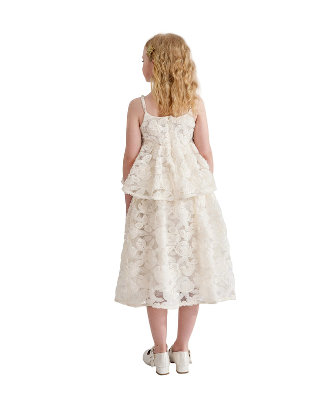 kids atelier tulleen Cream Juliette Lace skirt set
