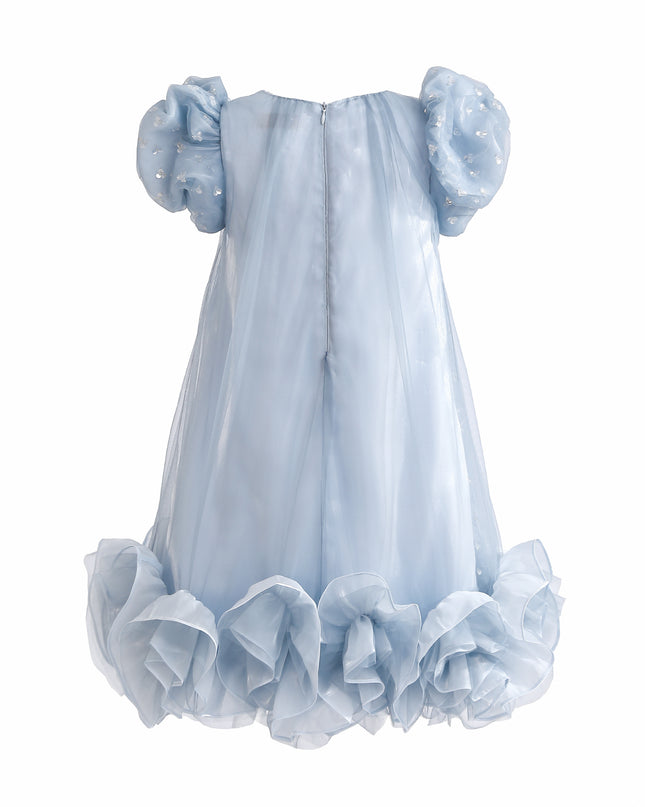 kids atelier tulleen Light Blue Thalina Ruffle Dress