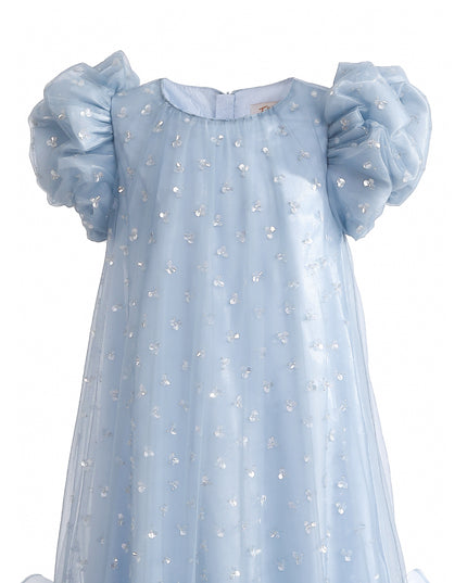 kids atelier tulleen Light Blue Thalina Ruffle Dress