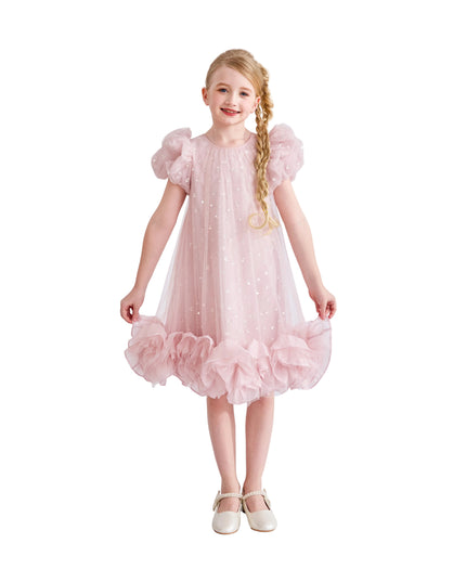 kids atelier tulleen Pink Thalina Ruffle Dress