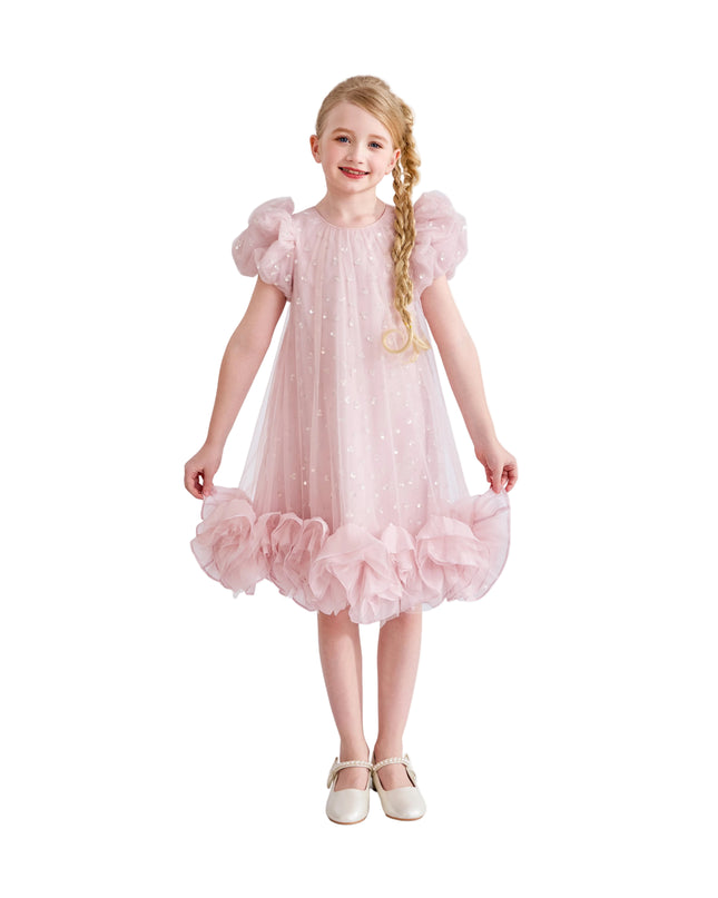 kids atelier tulleen Pink Thalina Ruffle Dress