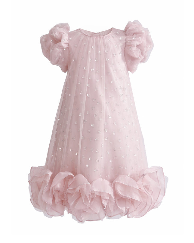 kids atelier tulleen Pink Thalina Ruffle Dress