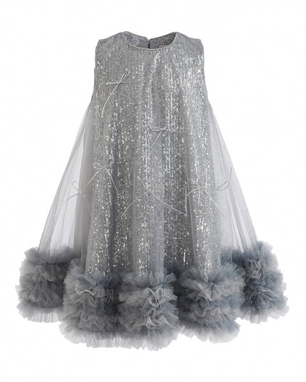kids atelier tulleen Blue Evangeline Sequin Tulle Dress
