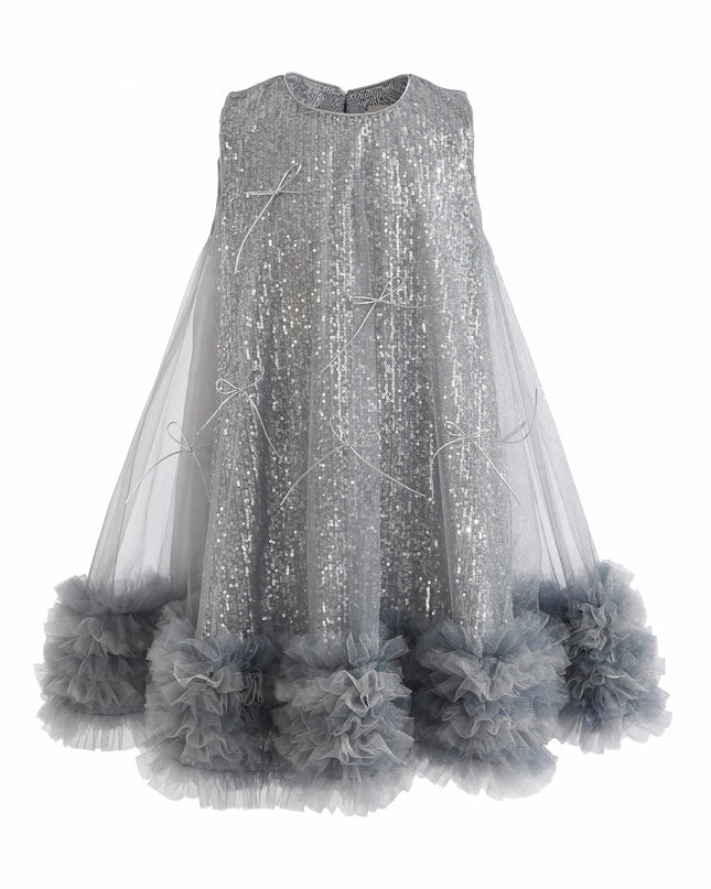 kids atelier tulleen Blue Evangeline Sequin Tulle Dress