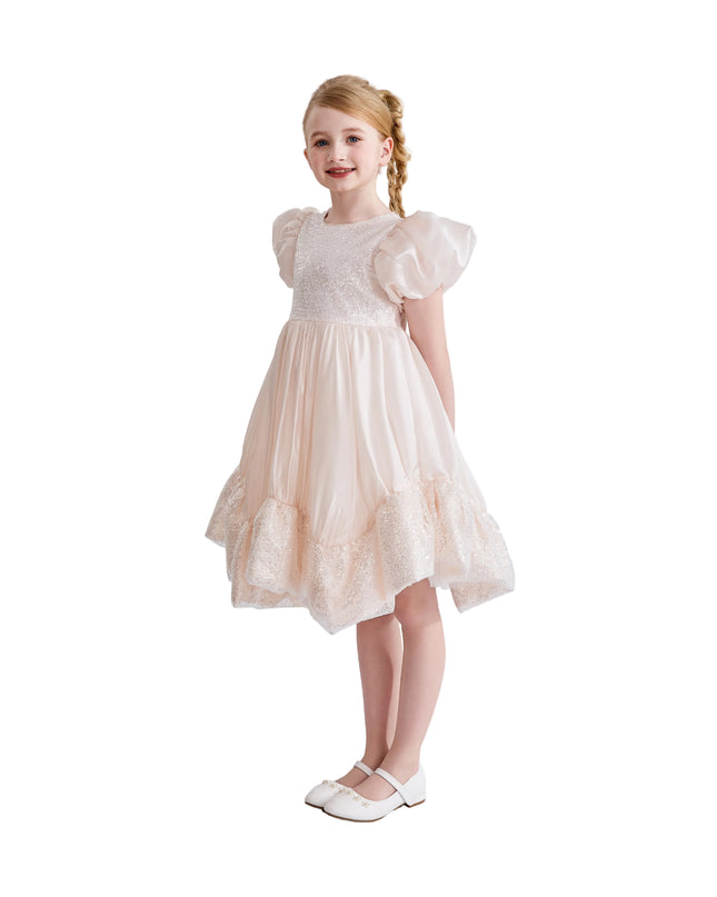 kids atelier tulleen Pink Aurora Glitter Party Dress