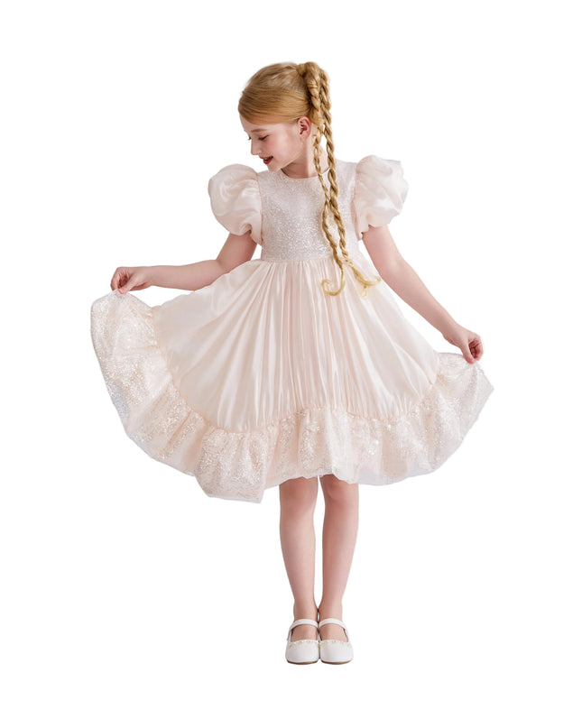 kids atelier tulleen Pink Aurora Glitter Party Dress