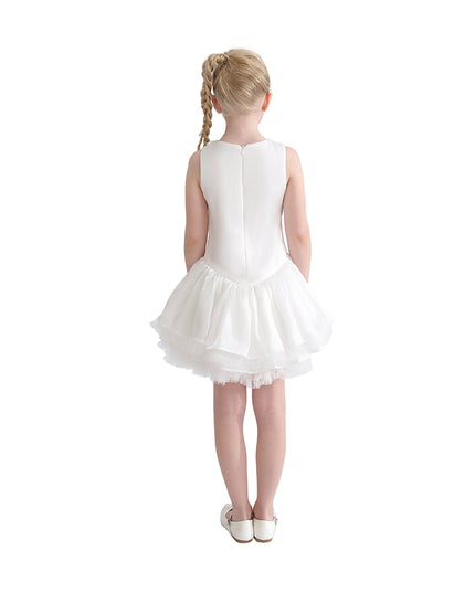 kids atelier tulleen White Soraya Floral Tulle Dress