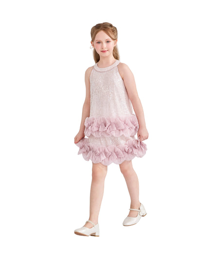kids atelier tulleen Light Pink Ameliora Ruffle Skirt Set