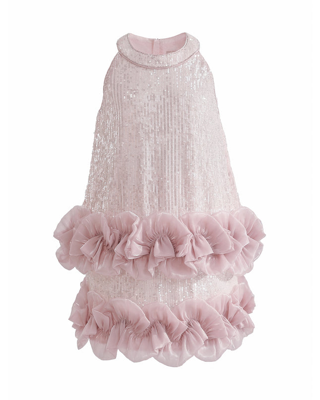 kids atelier tulleen Light Pink Ameliora Ruffle Skirt Set