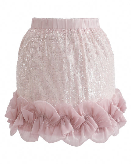 kids atelier tulleen Light Pink Ameliora Ruffle Skirt Set