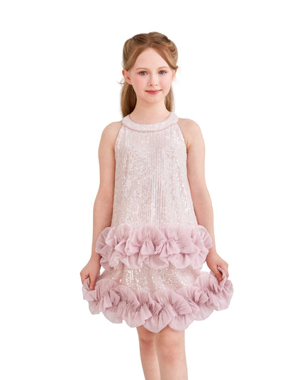 kids atelier tulleen Light Pink Ameliora Ruffle Skirt Set
