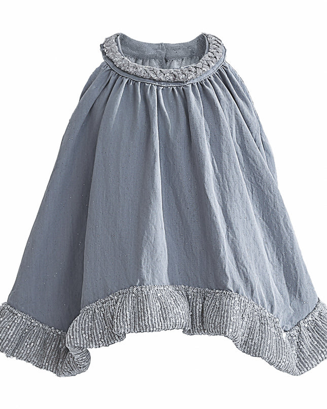 kids atelier tulleen Blue Calyra Ruffle Pant Set