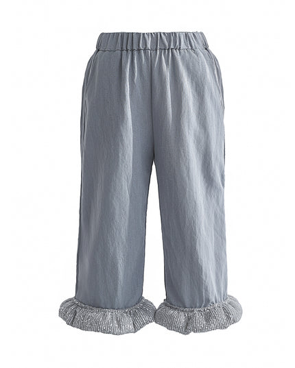 kids atelier tulleen Blue Calyra Ruffle Pant Set