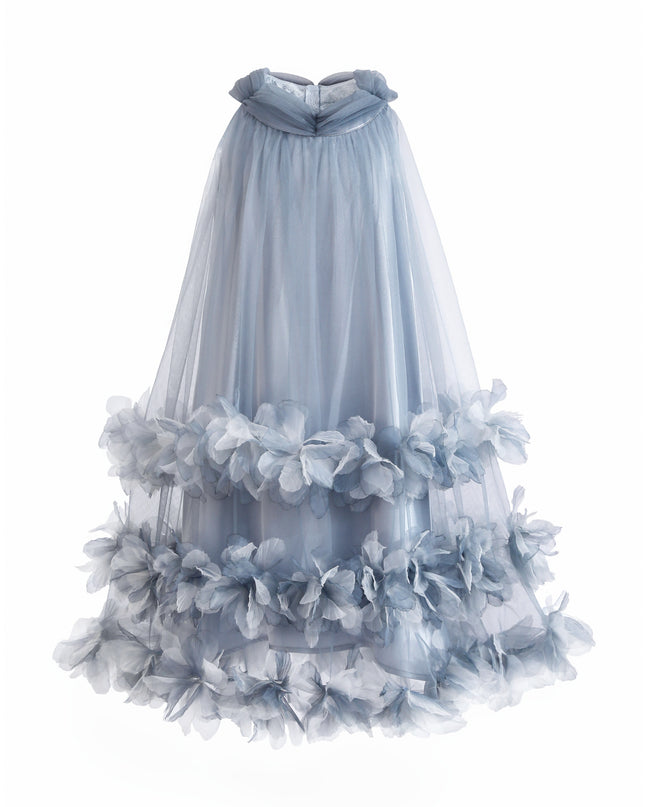 kids atelier tulleen Light Blue Elaris Floral Gown