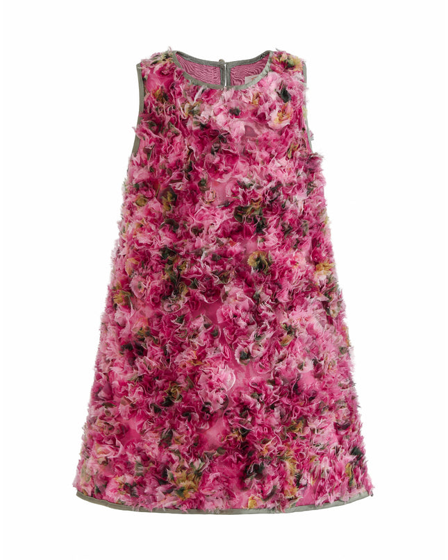 kids atelier tulleen Pink Sylvie Floral Textured Dress