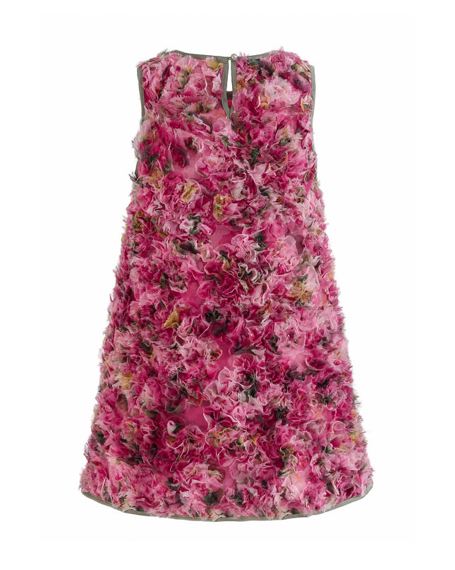 kids atelier tulleen Pink Sylvie Floral Textured Dress