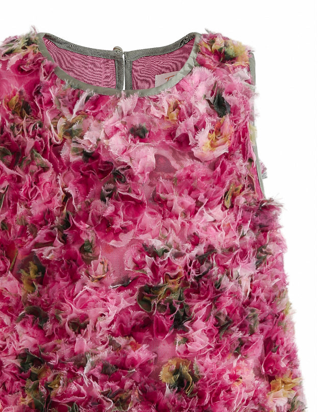 kids atelier tulleen Pink Sylvie Floral Textured Dress