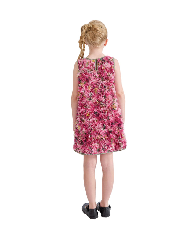 kids atelier tulleen Pink Sylvie Floral Textured Dress