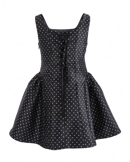 kids atelier tulleen Black Vivienne Polka Dot Dress