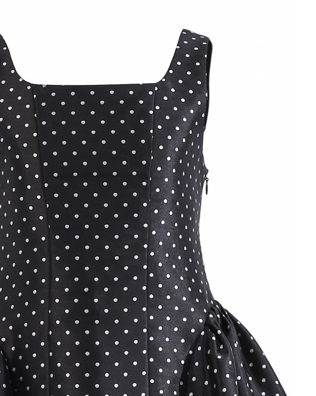 kids atelier tulleen Black Vivienne Polka Dot Dress