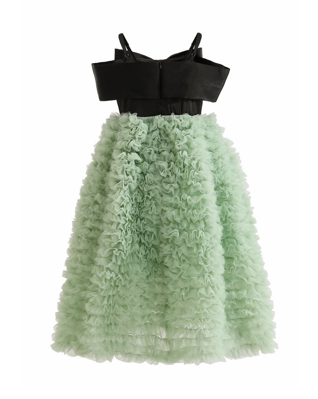 kids atelier tulleen Black & Green Marcella Bow Dress