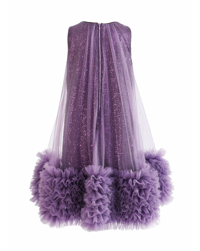 kids atelier tulleen Purple Serenata Glitter Tulle Dress