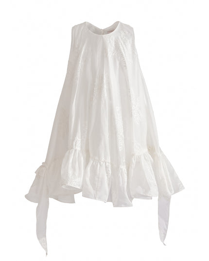kids atelier tulleen White Marcelline Ruffle Hem Dress