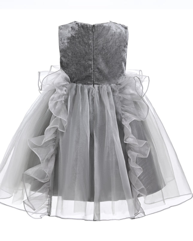 kids atelier tulleen Gray Leonora Sequin Tulle Dress