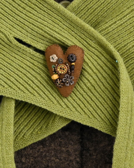 kids atelier tulleen Brown Wool Shawl Coat Set